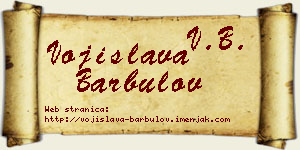 Vojislava Barbulov vizit kartica